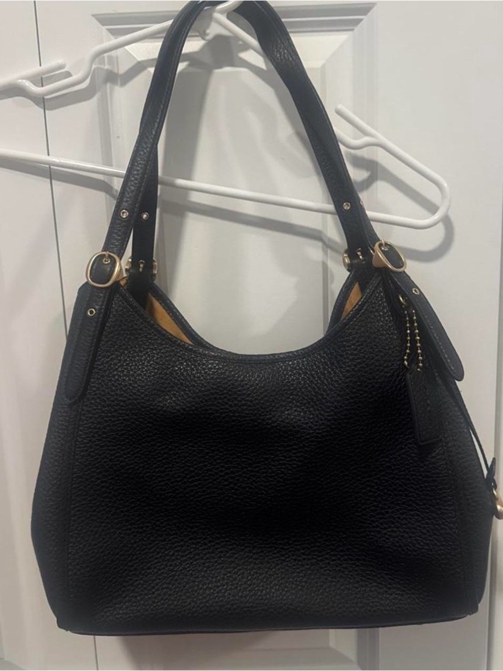 Coach Classic Black Leather Shoulder Bag - Timeless Women's Handbag